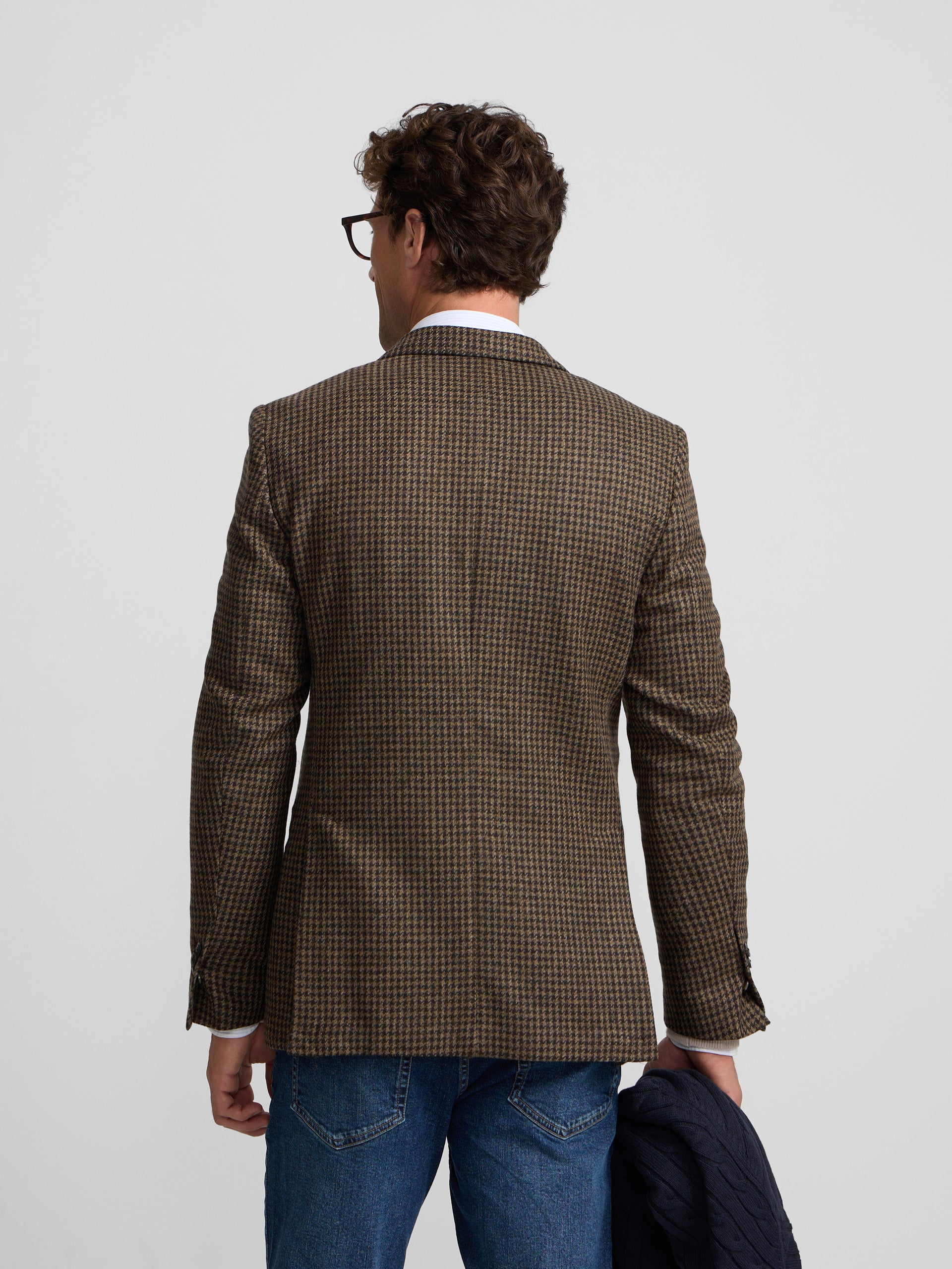 Blazer pied-de-poule verde
