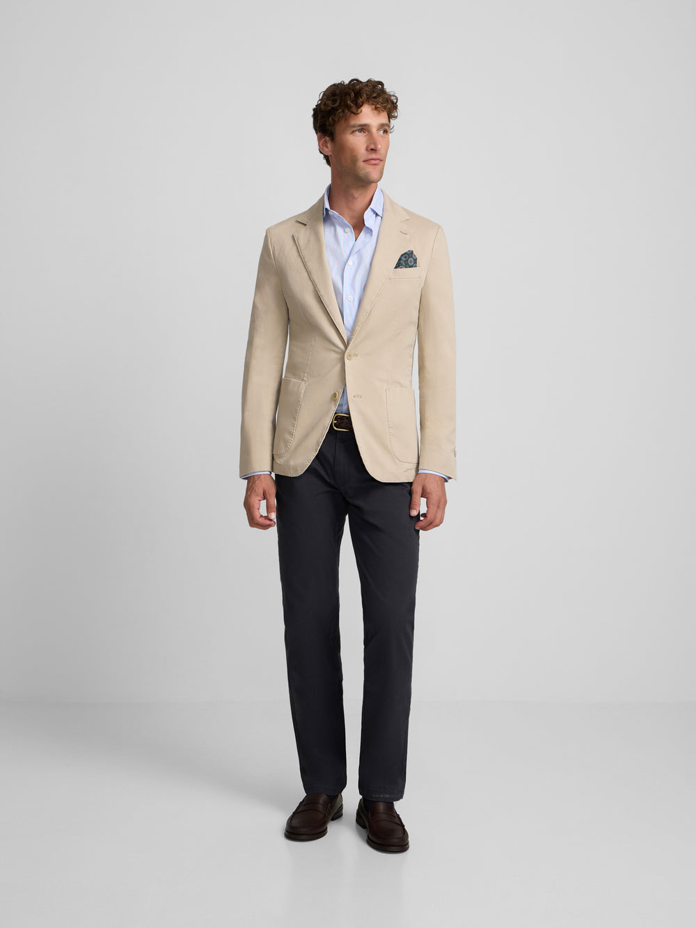 Americana casual recta beige