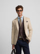 Veste décontractée droite beige
