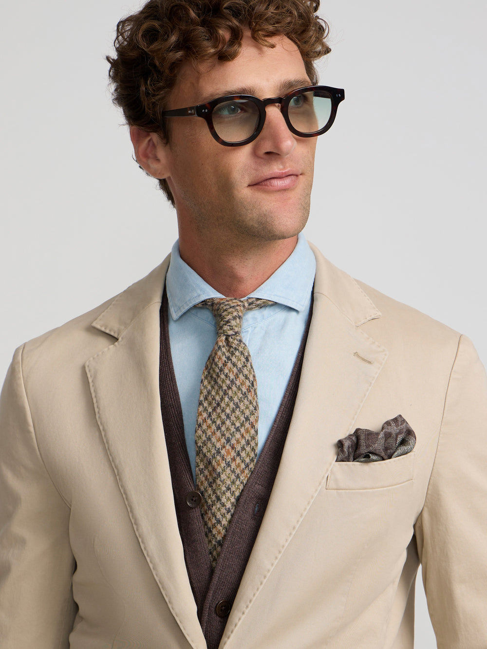 Americana casual recta beige