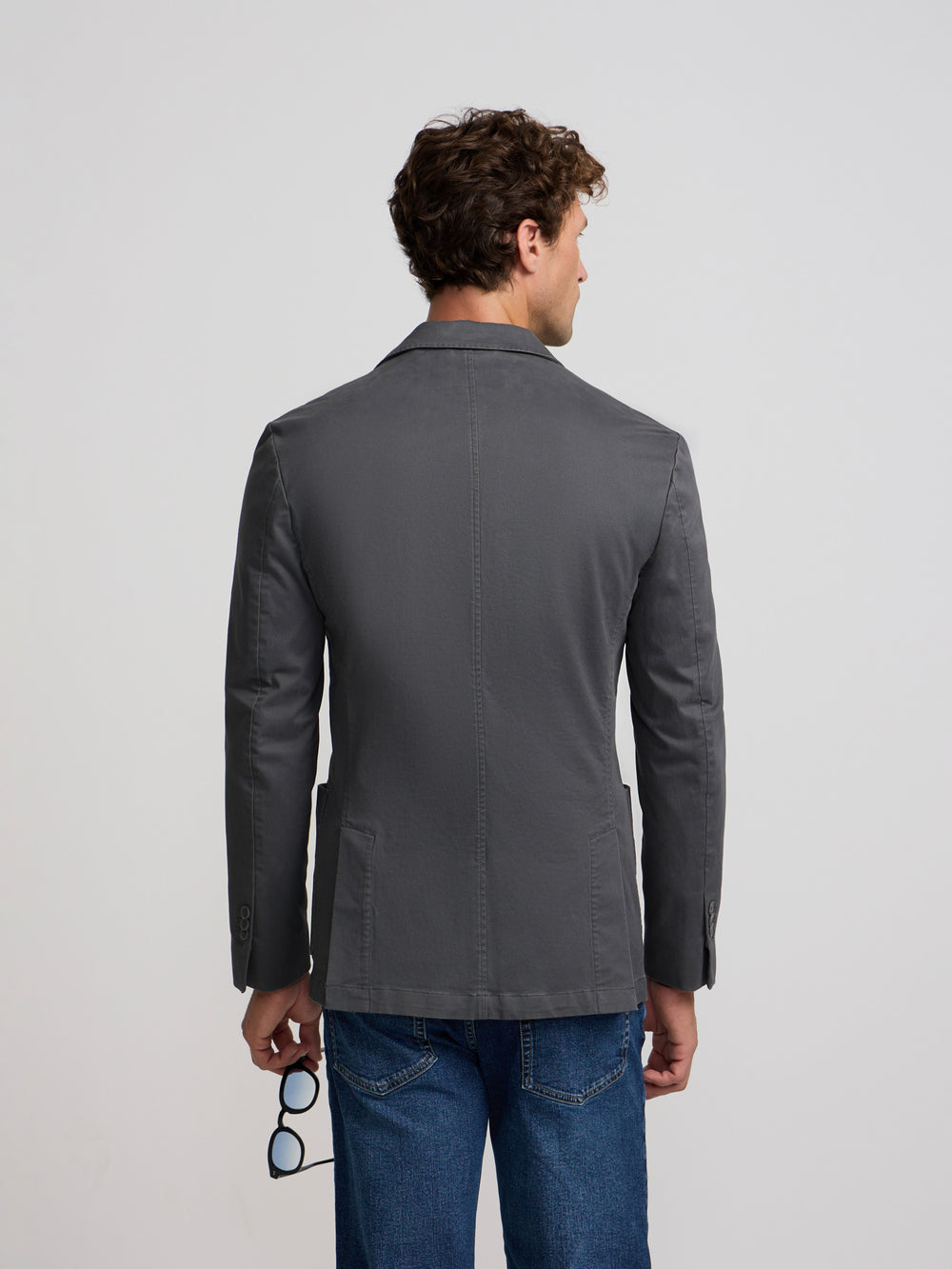 Americana casual recta gris