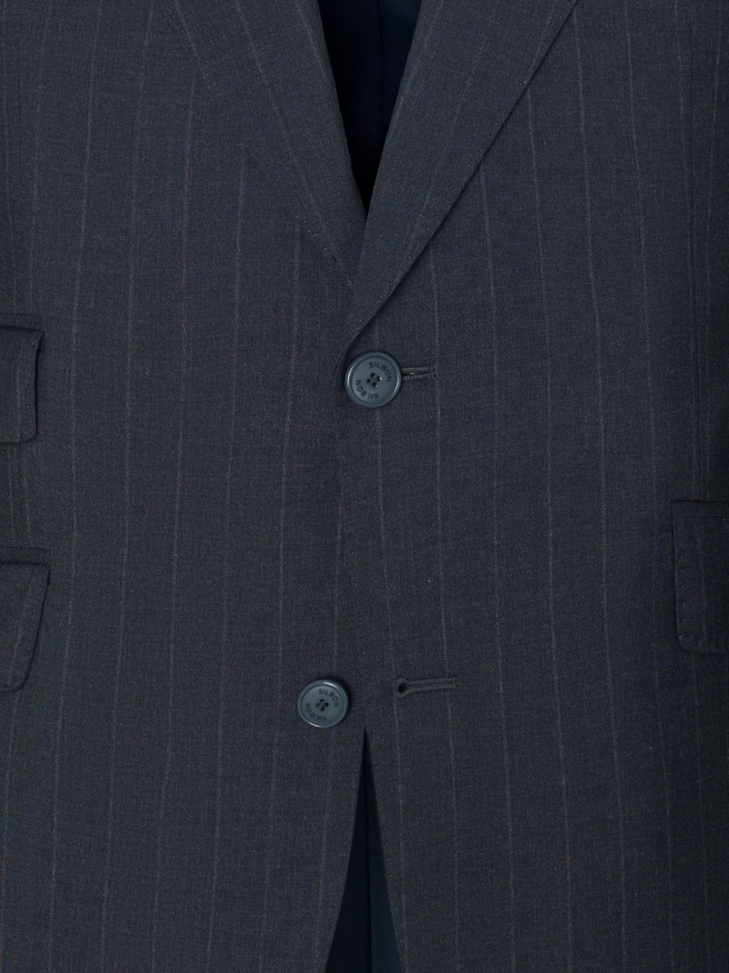 Americana traje raya diplomatica gris