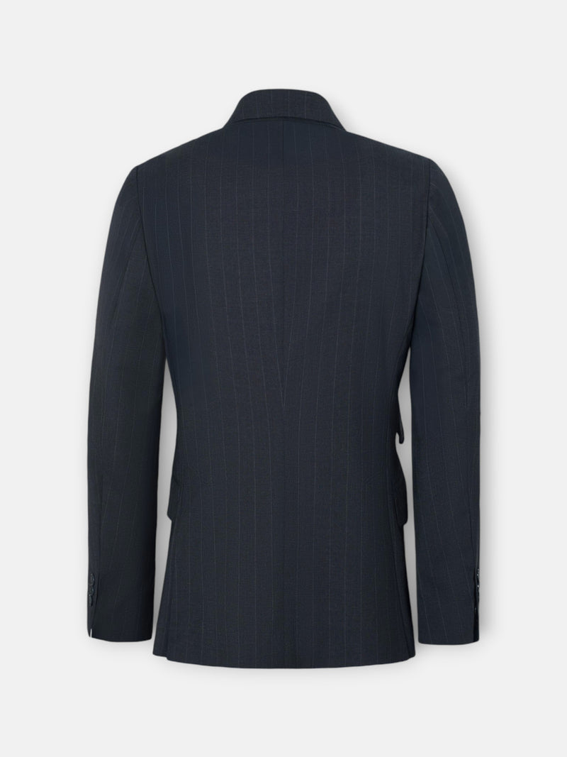 Grey pinstripe suit jacket