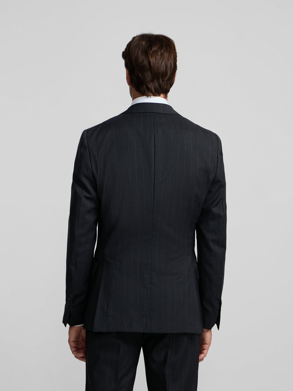 Americana traje raya diplomatica gris