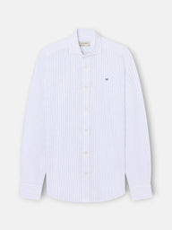 Camisa sport classic raya azul y blanca