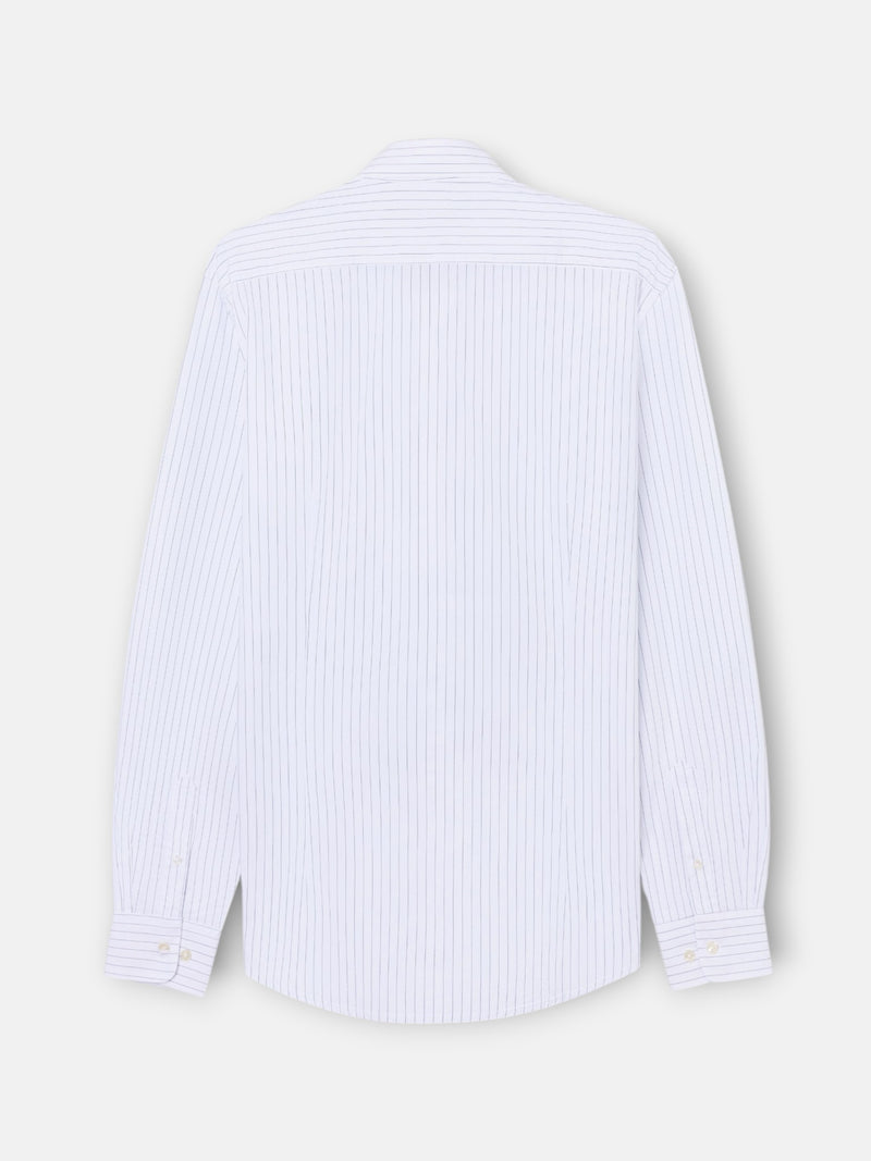 Camisa sport classic raya azul y blanca
