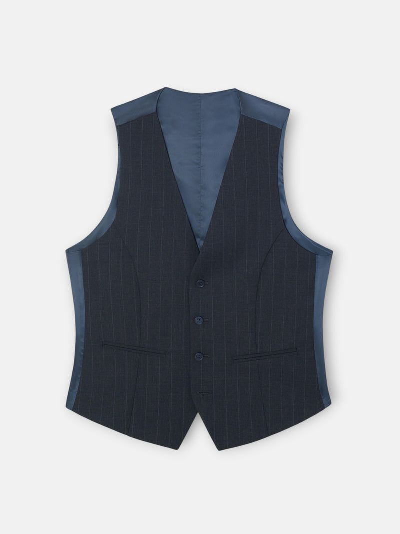 Chaleco traje raya diplomatica gris