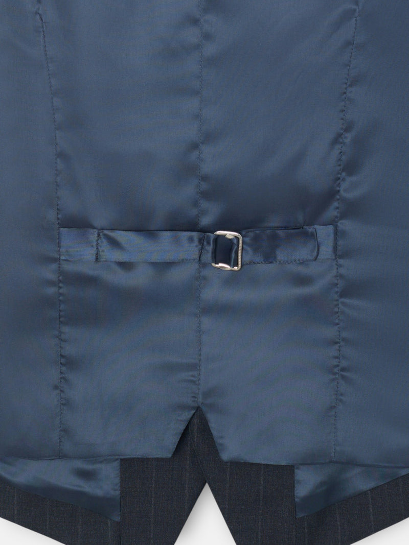 Chaleco traje raya diplomatica gris