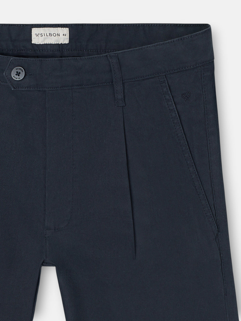 Pantalon sport chino pinza azul marino
