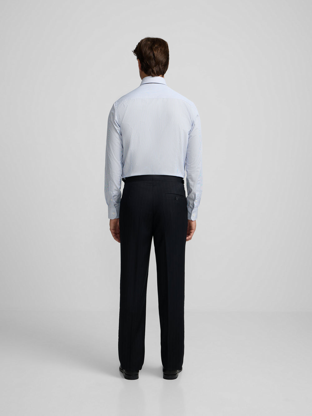 Pantalon traje cruzado raya diplomatica azul marino