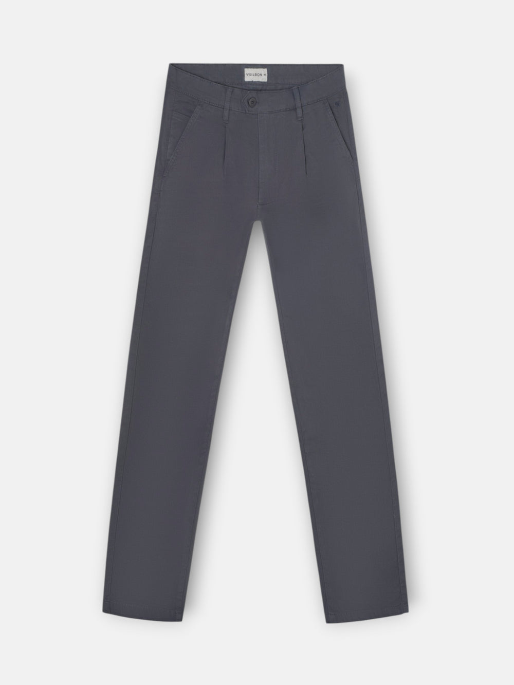 Pantalon sport chino pinza gris marengo