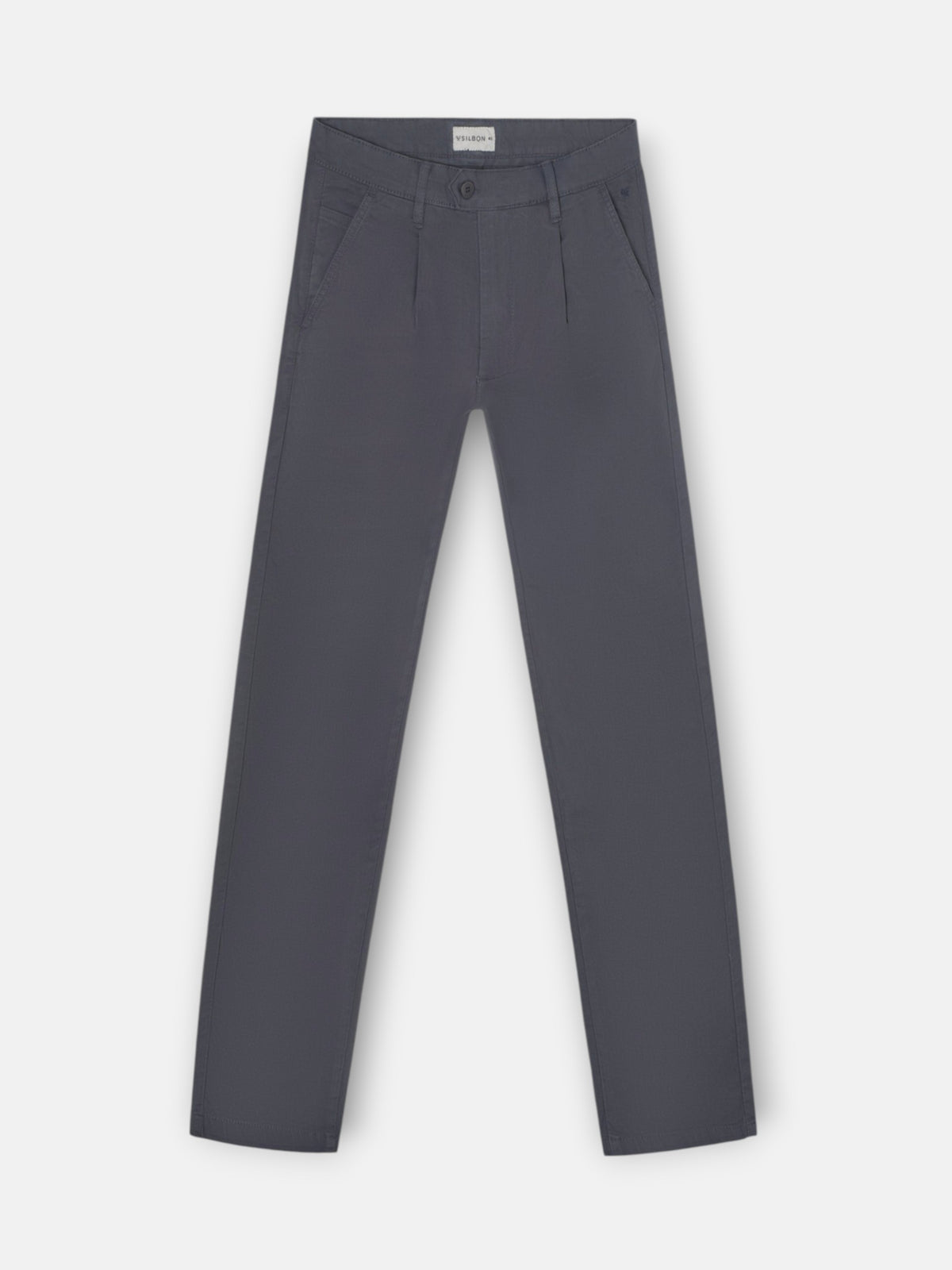 Pantalon chino sport à pinces gris anthracite
