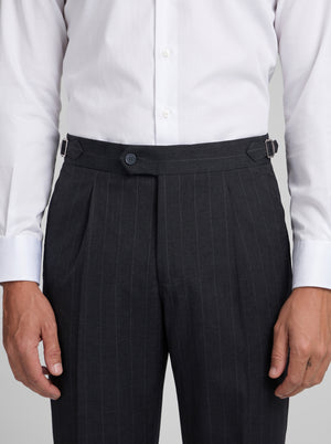 Pantalon traje raya diplomatica gris