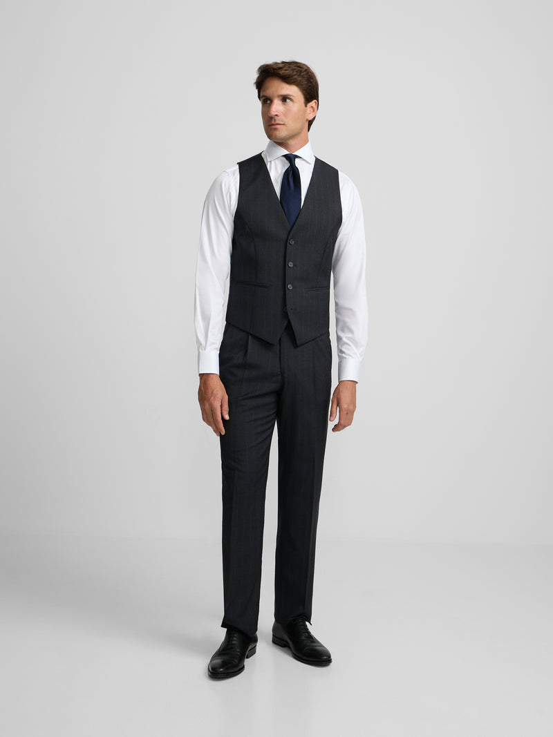 Pantalon traje raya diplomatica gris