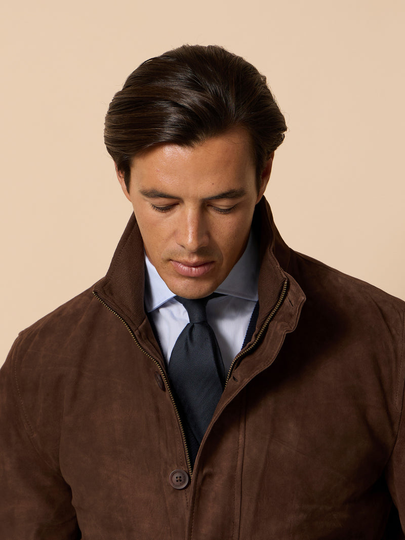 Harrington Unique brown leather jacket