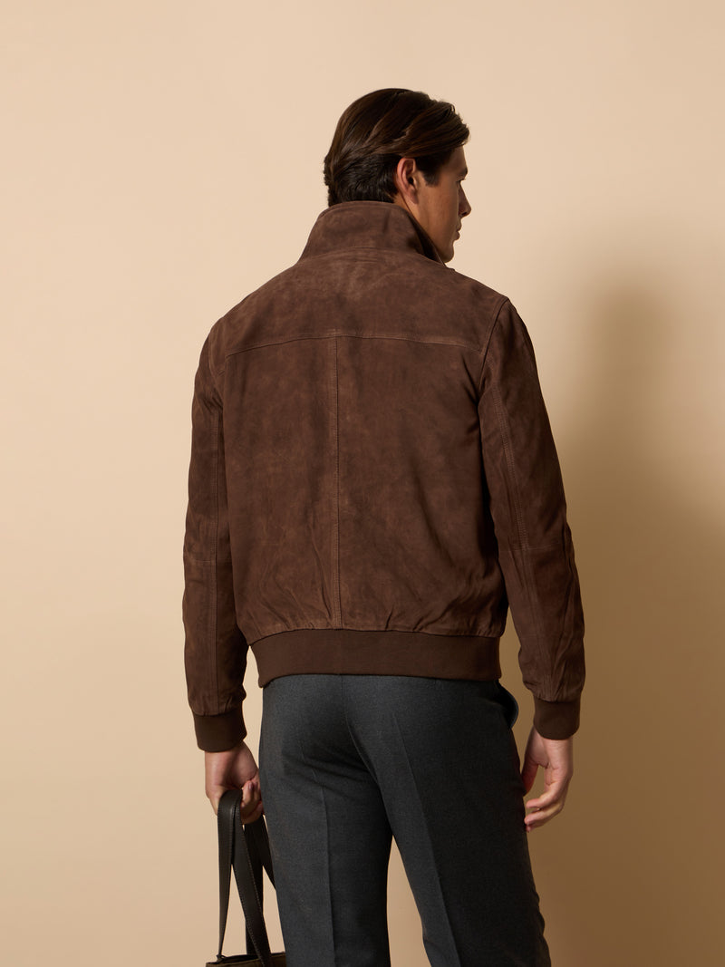 Harrington Unique brown leather jacket