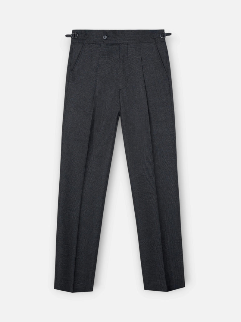 Unique houndstooth gray suit trousers