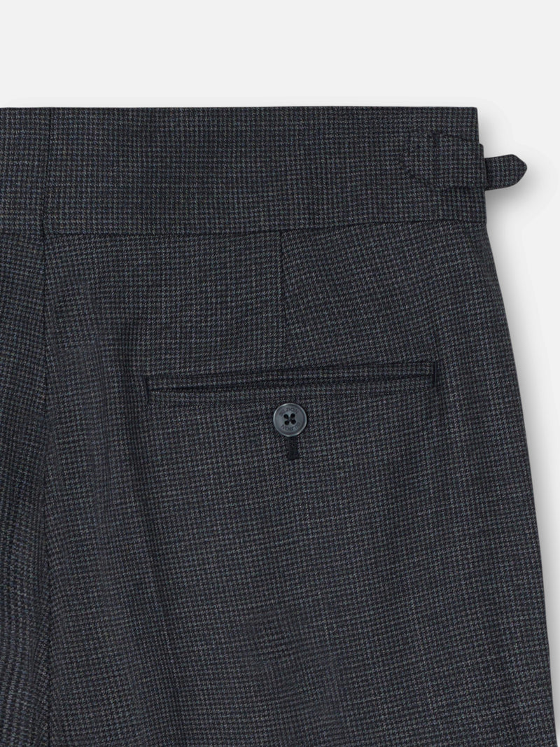 Unique houndstooth gray suit trousers