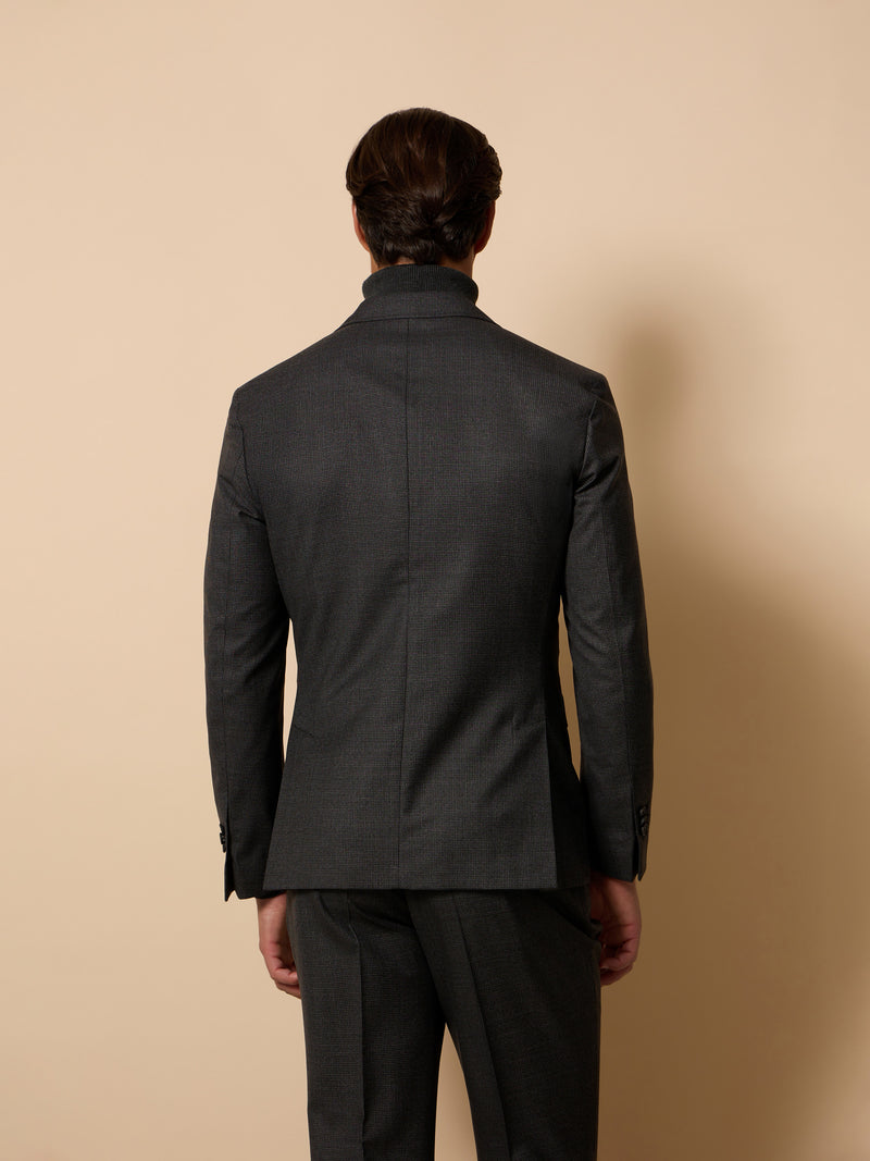 Unique houndstooth grey suit jacket