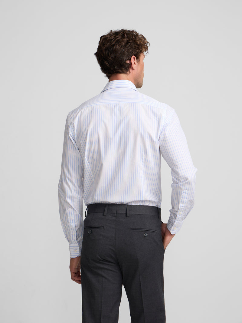 White medium stripe dress shirt
