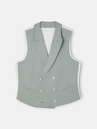 Chaleco chaque cuello clasico verde