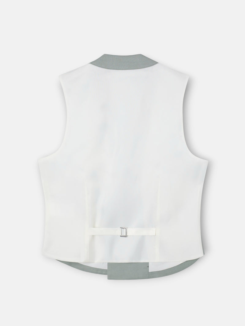 Chaleco chaque cuello clasico verde