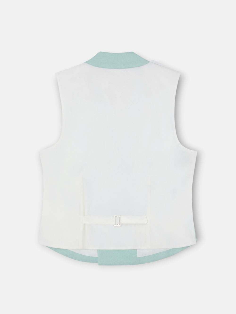 Chaleco chaque cuello clasico aguamarina