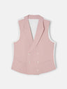 Classic collar coral dress vest