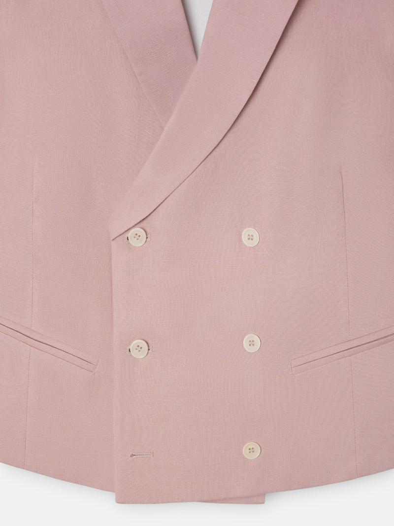 Classic collar coral dress vest