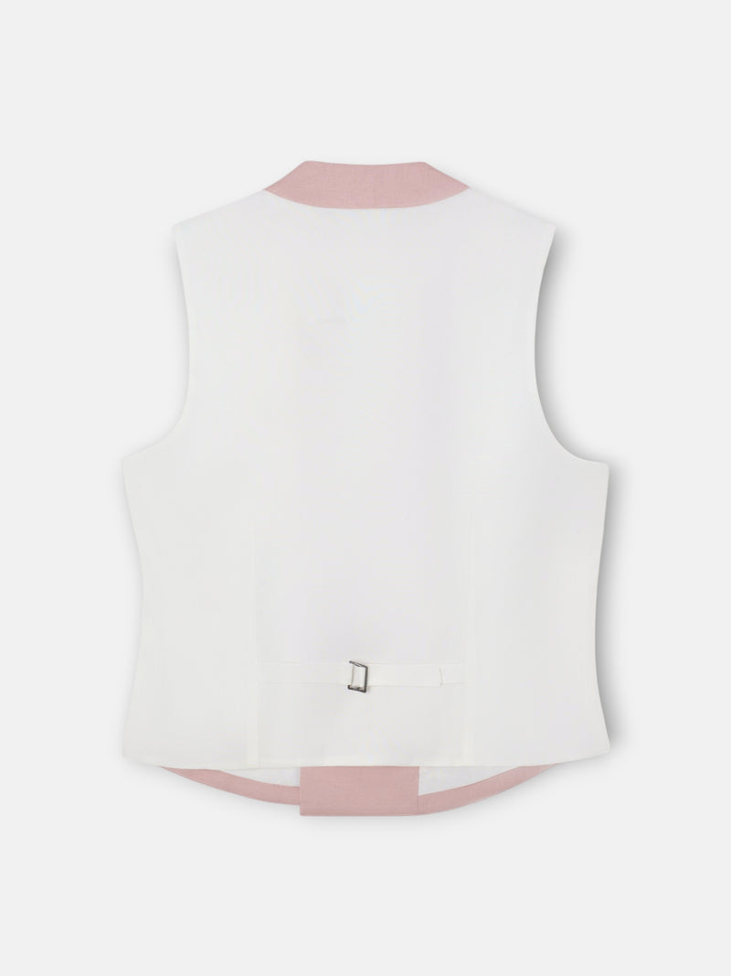 Classic collar coral dress vest