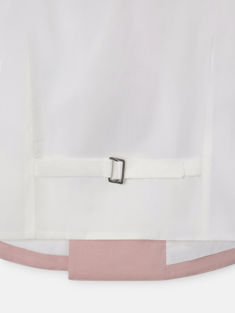 Classic collar coral dress vest