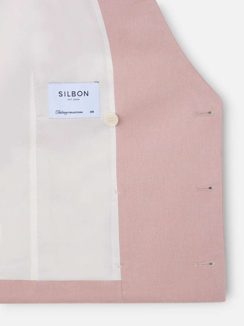 Classic collar coral dress vest