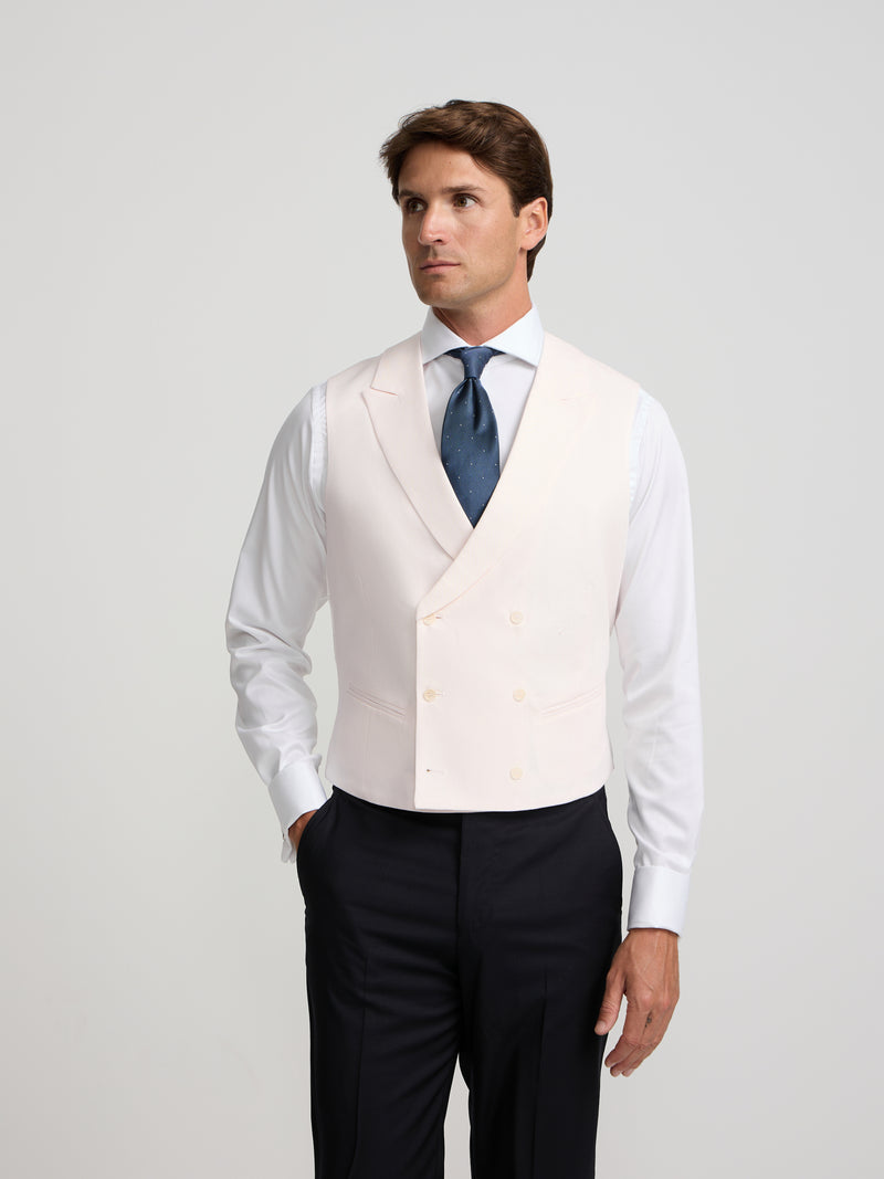 Classic collar pink dress vest