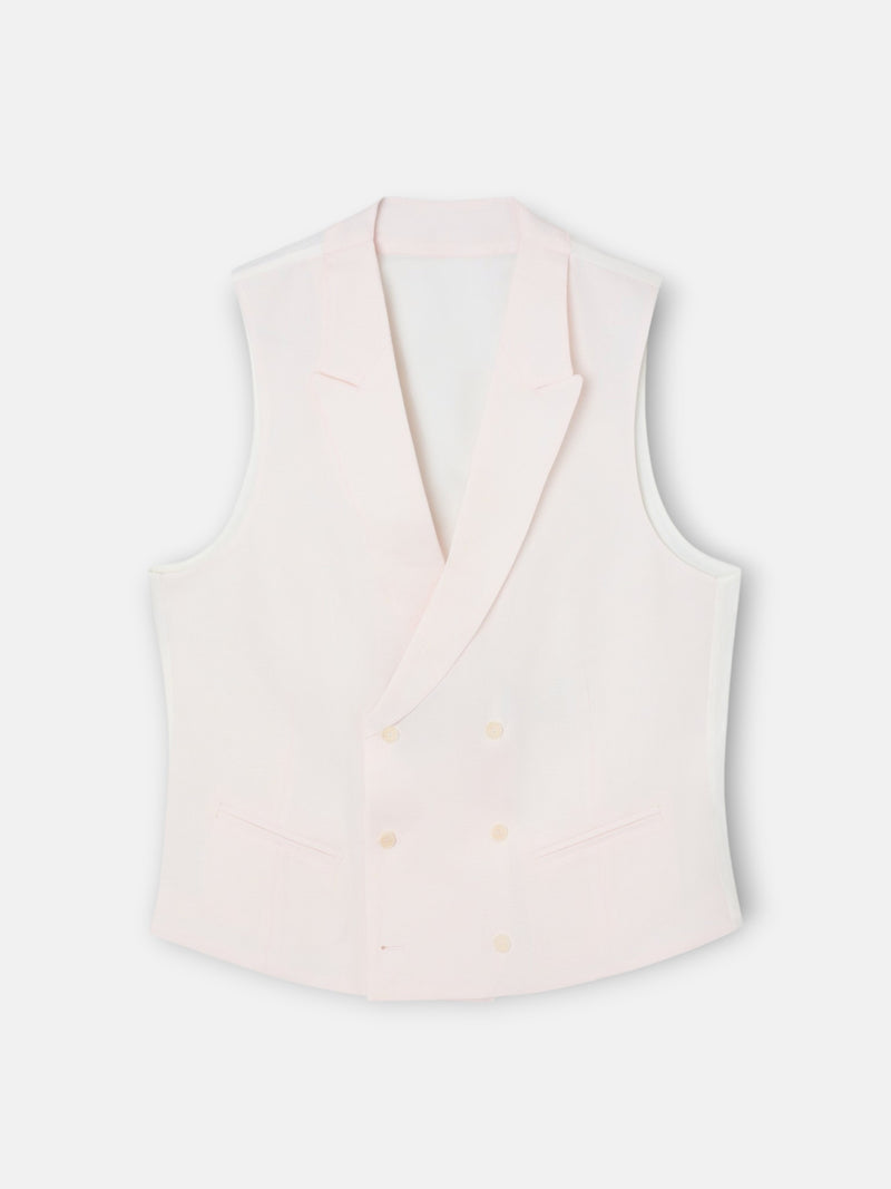 Classic collar pink dress vest