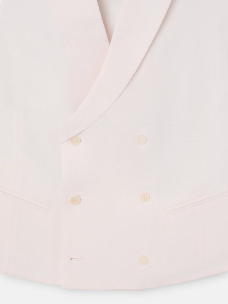 Classic collar pink dress vest