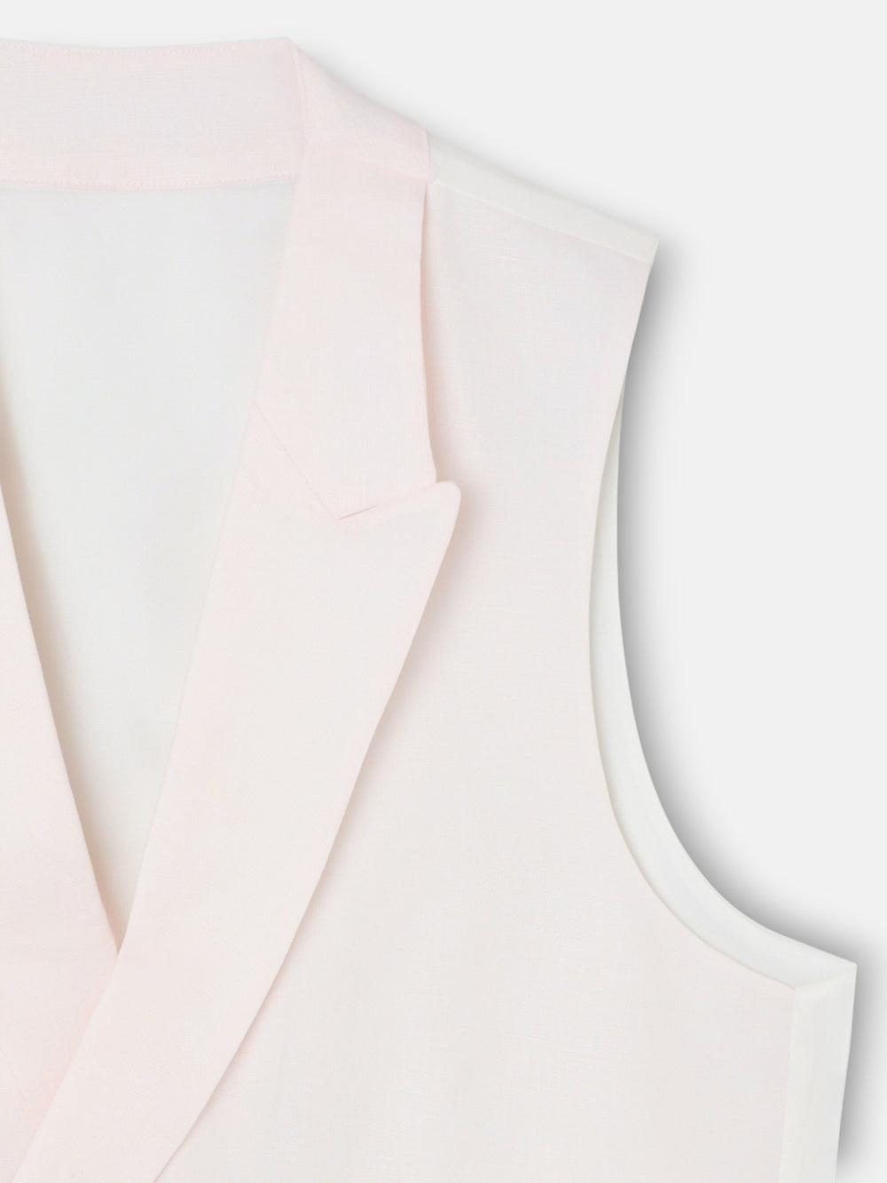 Chaleco chaque cuello clasico rosa