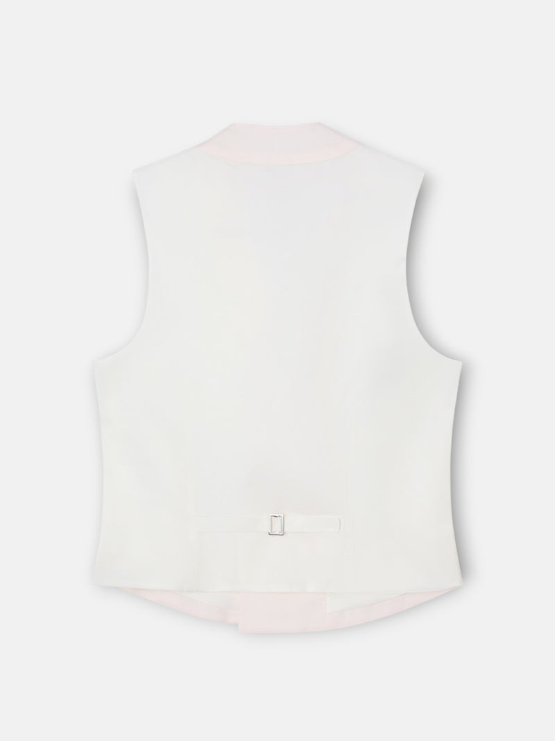 Classic collar pink dress vest
