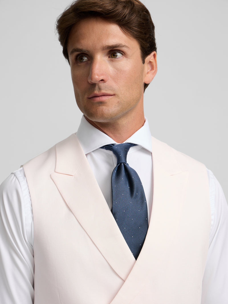 Classic collar pink dress vest