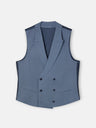Classic collar slate waistcoat