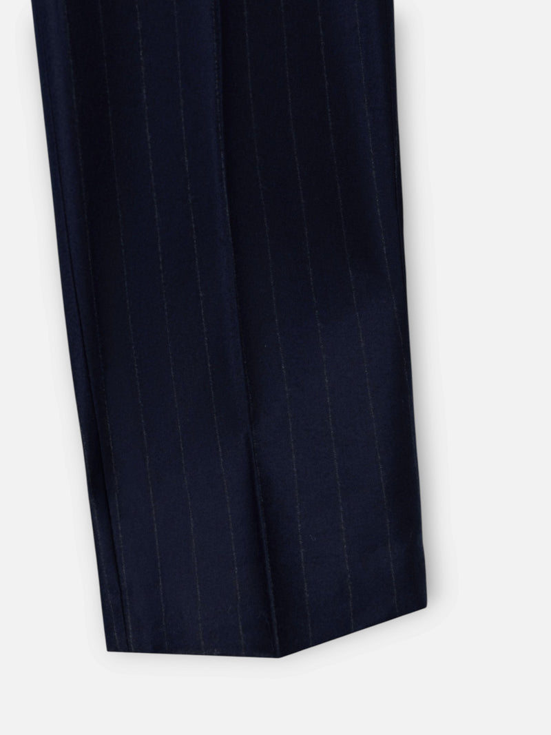 Unique navy blue pleated diplomatic trousers