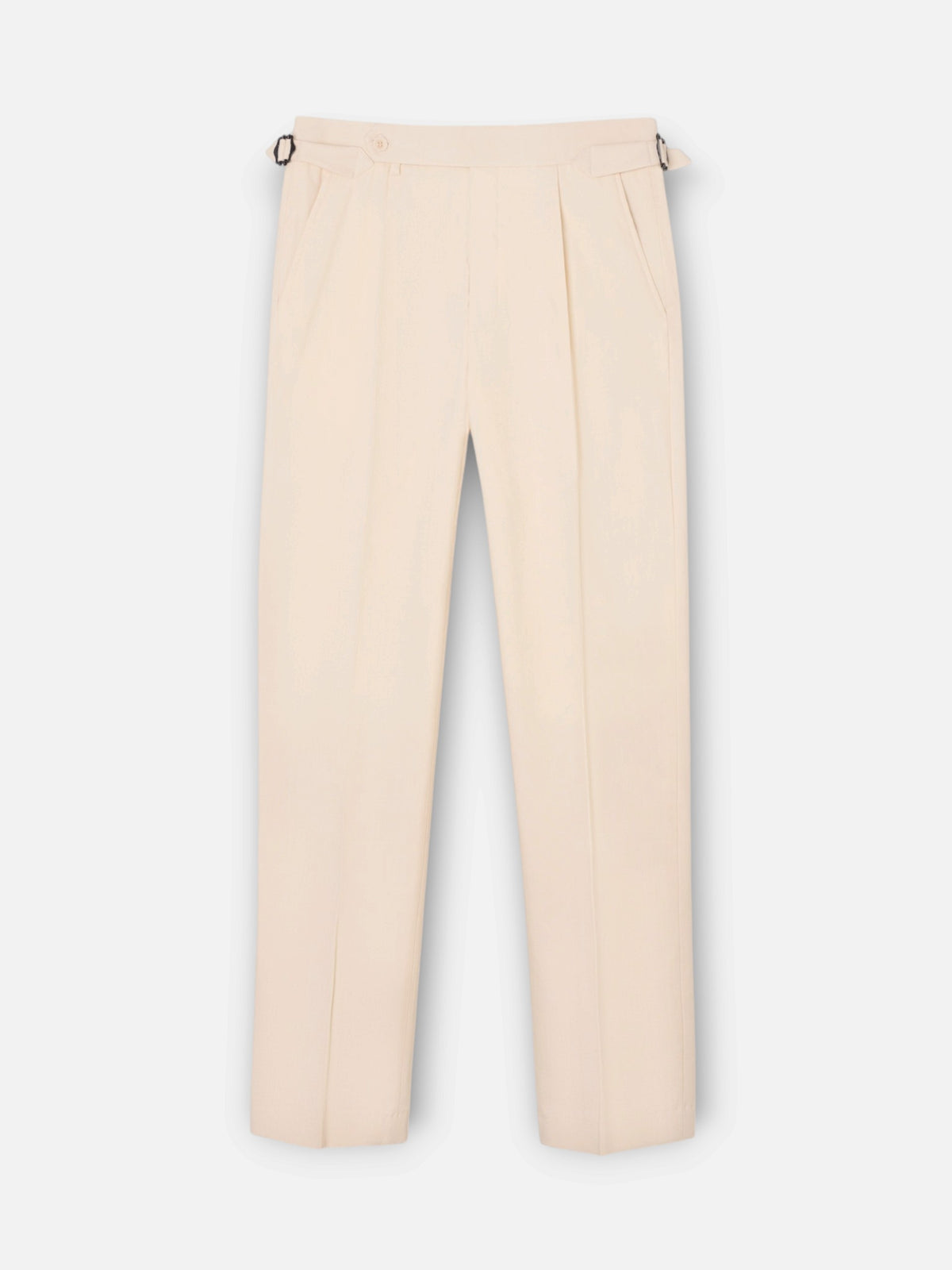 Pantalon vestir prolonga pinzas beige claro