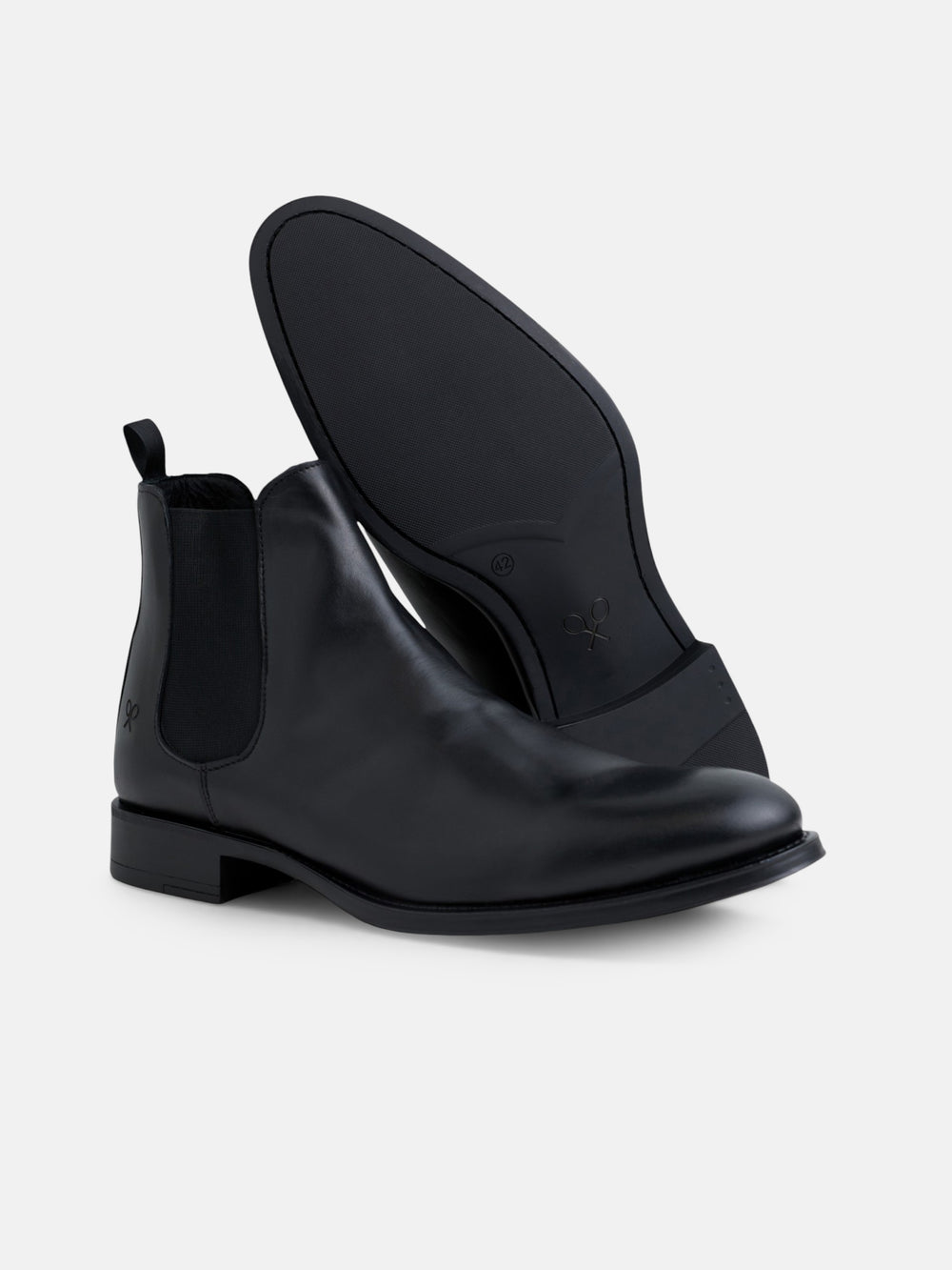Unique black leather Chelsea boot