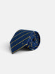 Corbata raya media azul marino