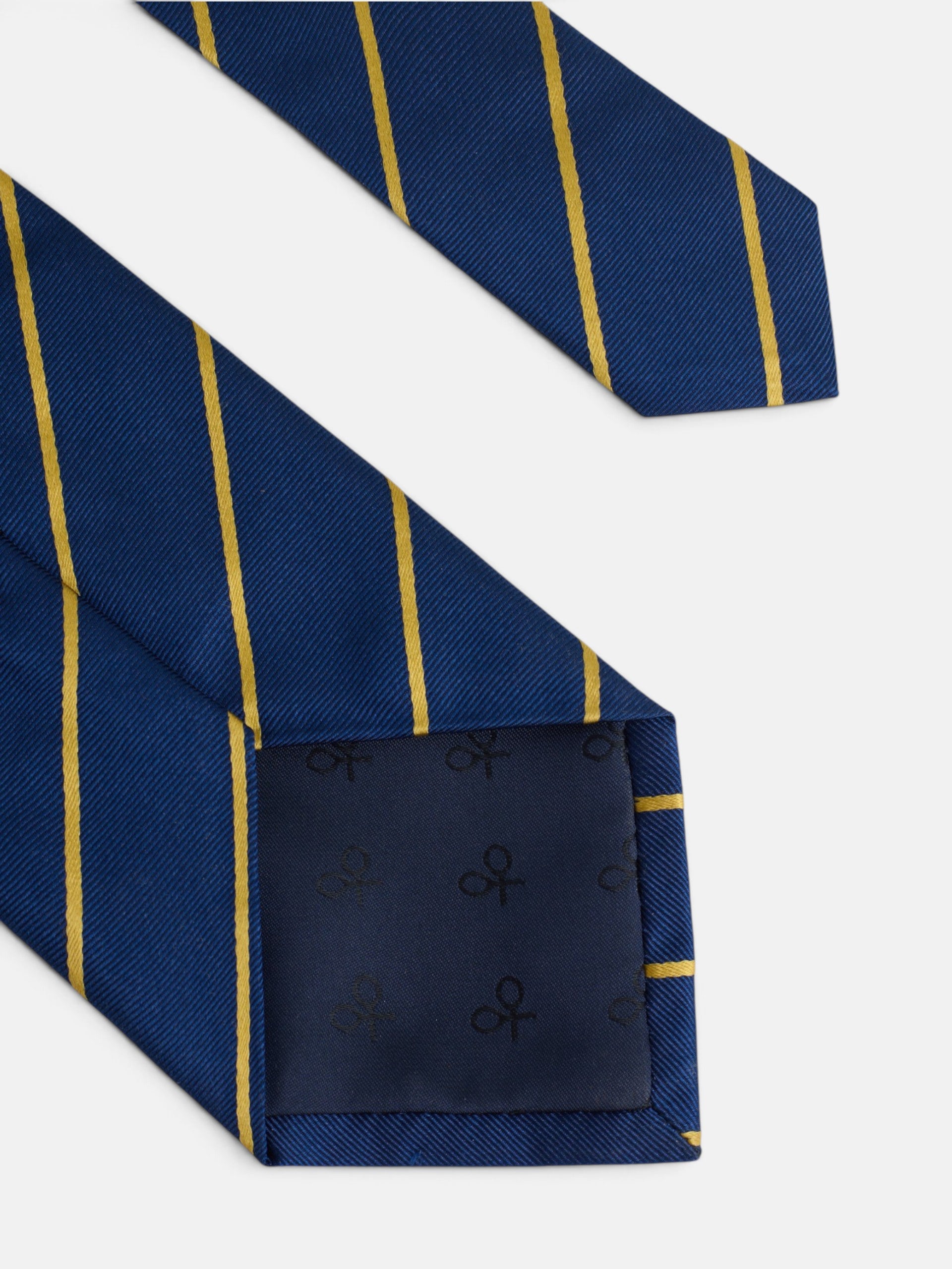 Corbata raya media azul marino