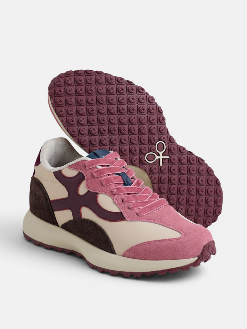 Zapatilla RACKETS09 rosa y crudo
