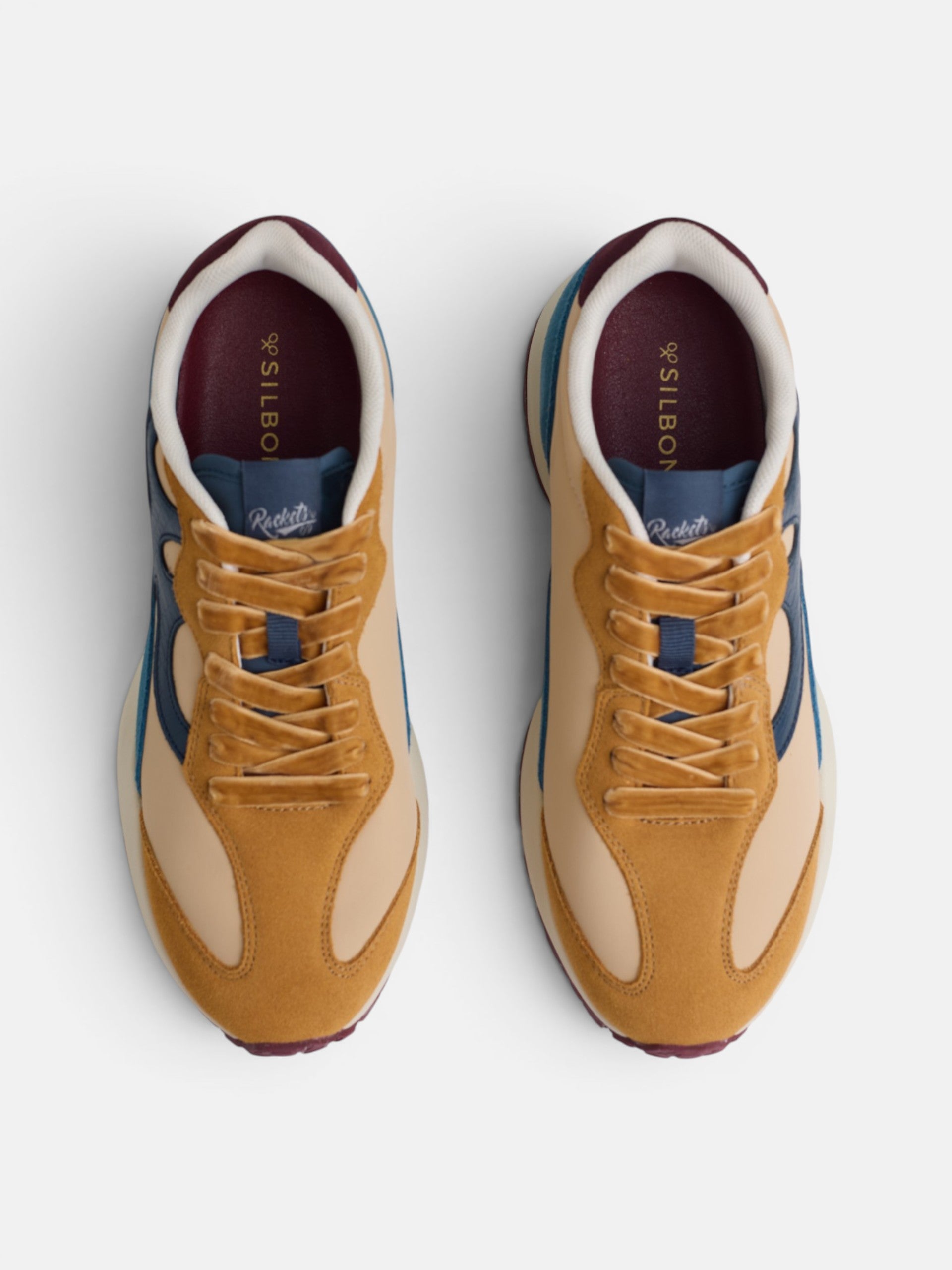 Zapatilla RACKETS09 camel y azul