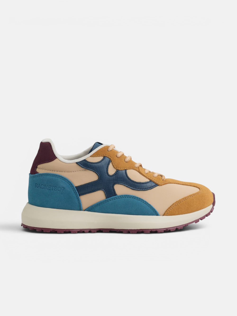 Zapatilla RACKETS09 camel y azul