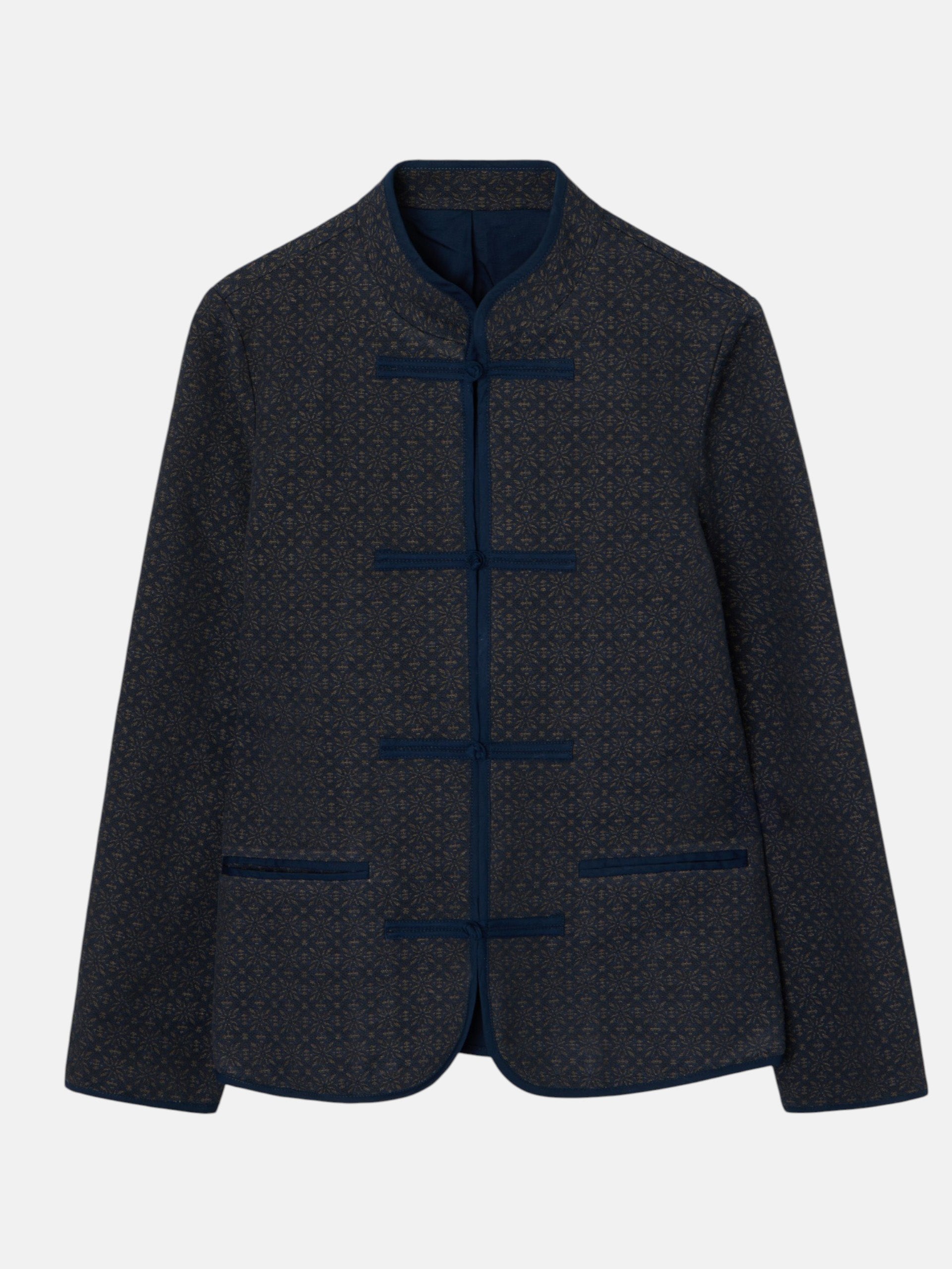 Navy jacquard jacket