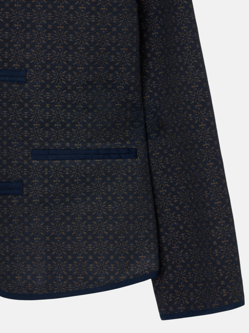 Casaco jacquard azul-marinho