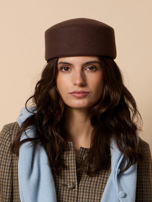 Casquette unique marron